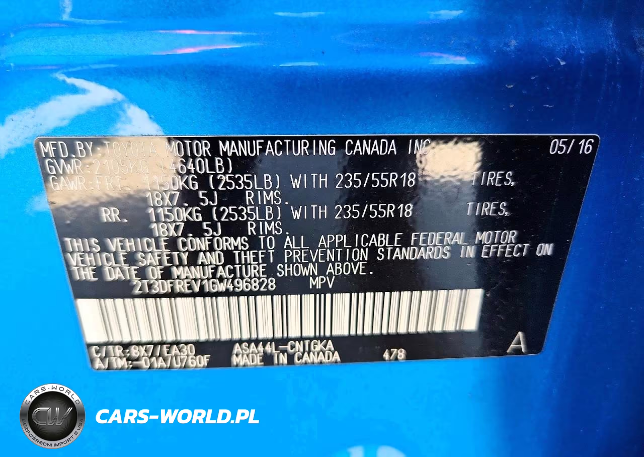 2016 Toyota Rav4 Limited VIN:2T3DFREV1GW496828 - 13