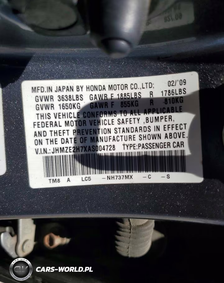 2010 Honda Insight Ex VIN:JHMZE2H7XAS004728 - 12