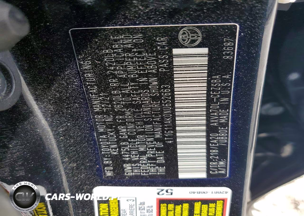 2022 Toyota Camry Se VIN:4T1G11AK0NU652663 - 13
