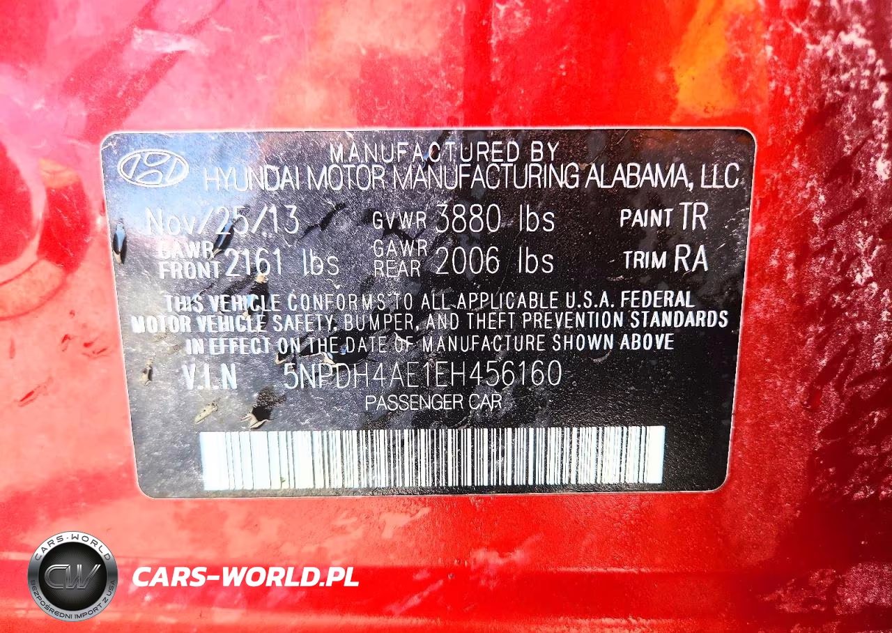 2014 Hyundai Elantra Se VIN:5NPDH4AE1EH456160 - 13