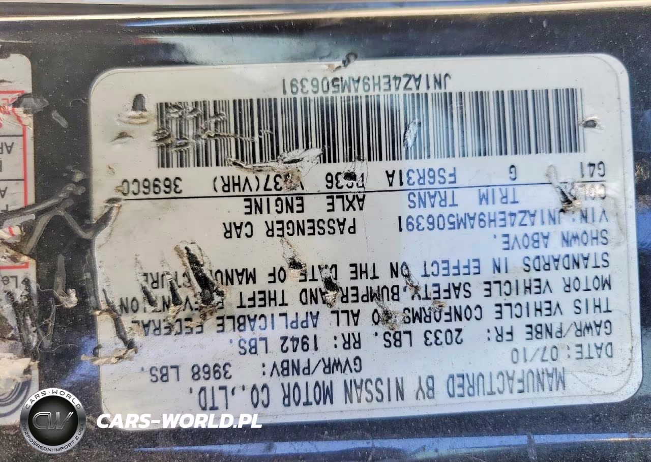 2010 Nissan 370Z Base VIN:JN1AZ4EH9AM506391 - 13