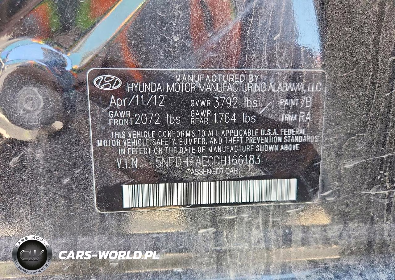 2013 Hyundai Elantra Limited VIN:5NPDH4AE0DH166183 - 13