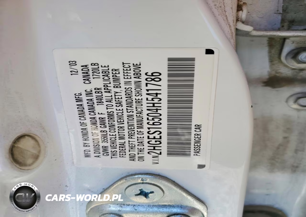 2004 Honda Civic Lx VIN:2HGES16504H541786 - 12
