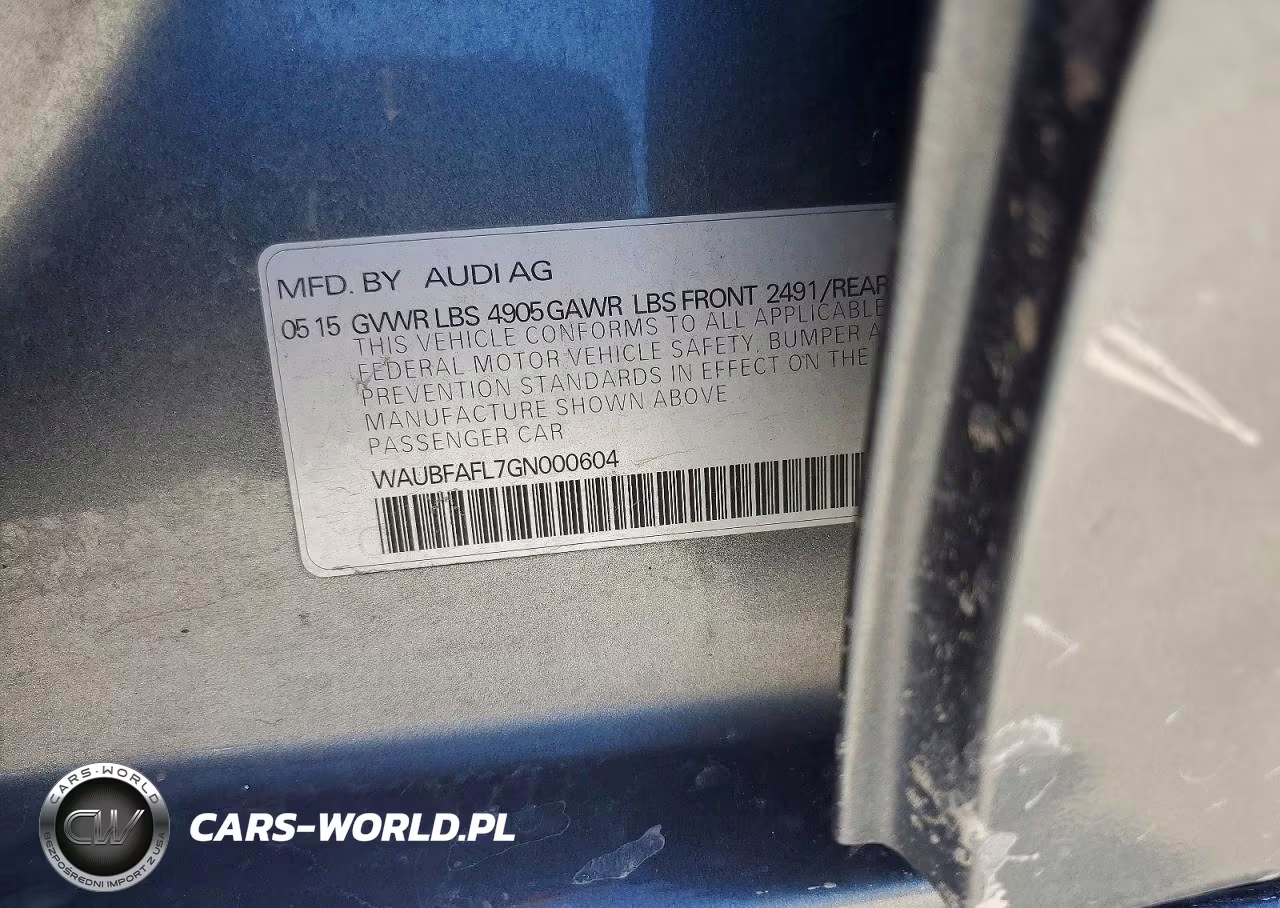 2016 Audi A4 Premium Plus S-Line VIN:WAUBFAFL7GN000604 - 12
