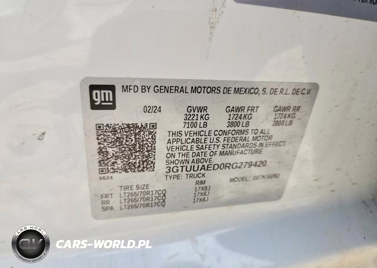 2024 GMC Sierra K1500 VIN:3GTUUAED0RG279420 - 12