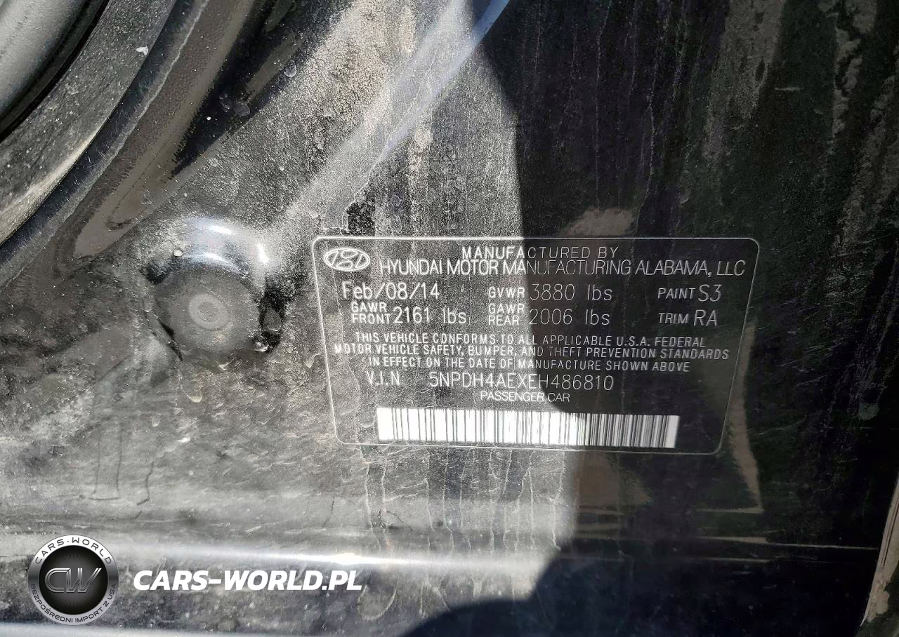 2014 Hyundai Elantra Se VIN:5NPDH4AEXEH486810 - 12