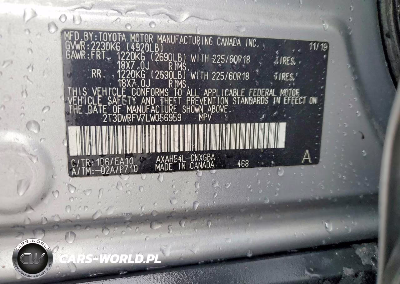 2020 Toyota Rav4 Limited VIN:2T3DWRFV7LW056959 - 14