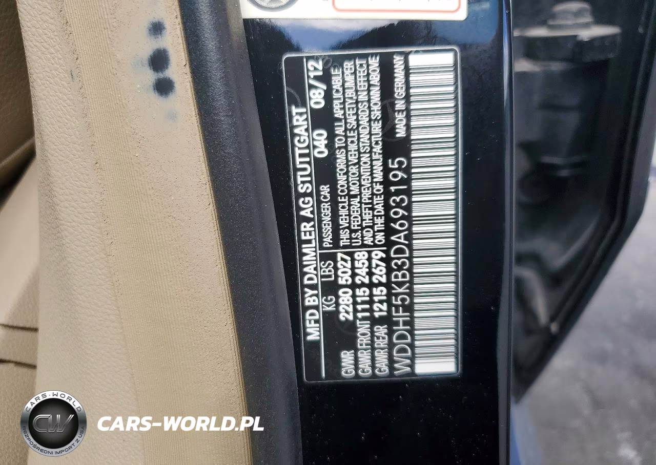 2013 Mercedes-Benz E 350 VIN:WDDHF5KB3DA693195 - 12