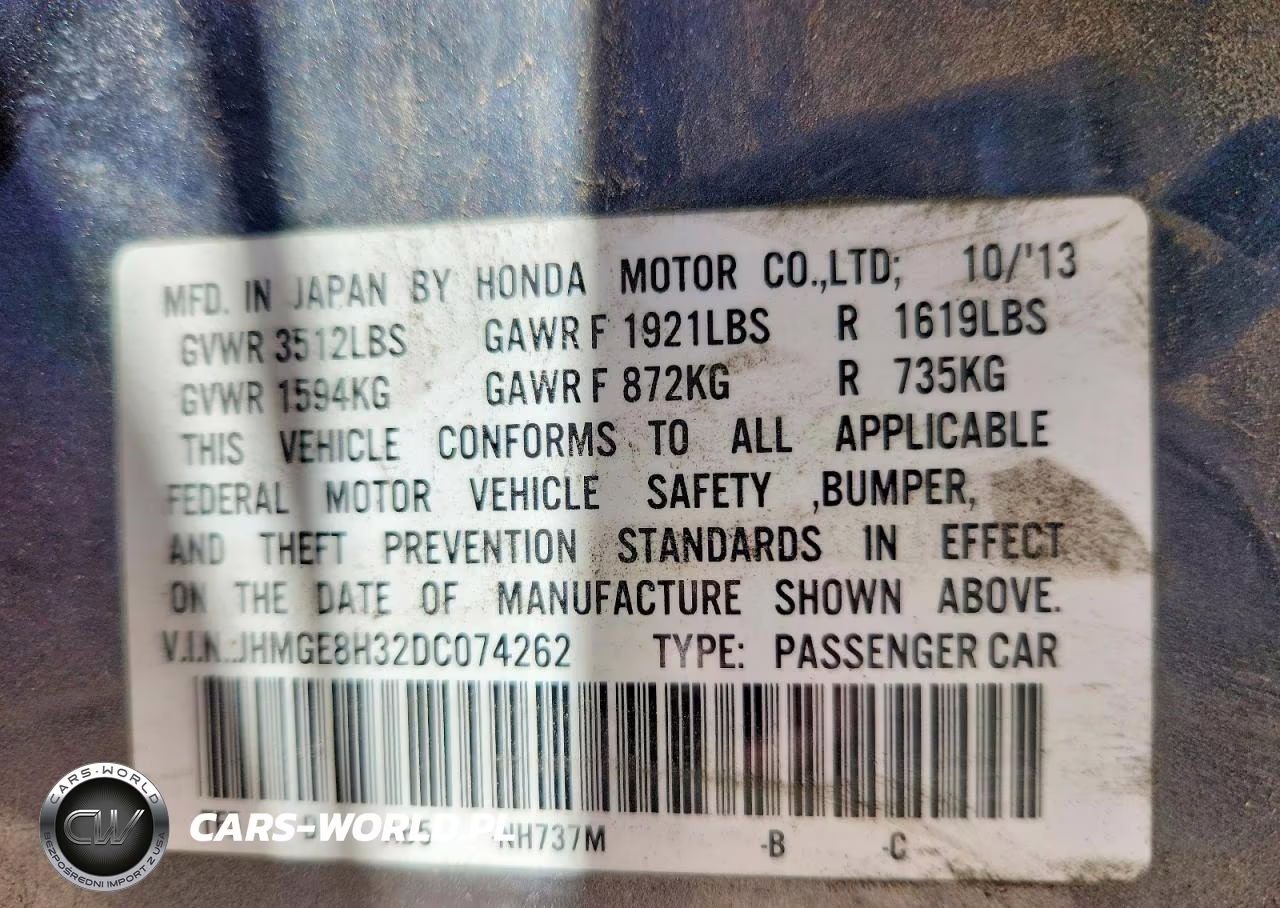 2013 Honda Fit VIN:JHMGE8H32DC074262 - 12