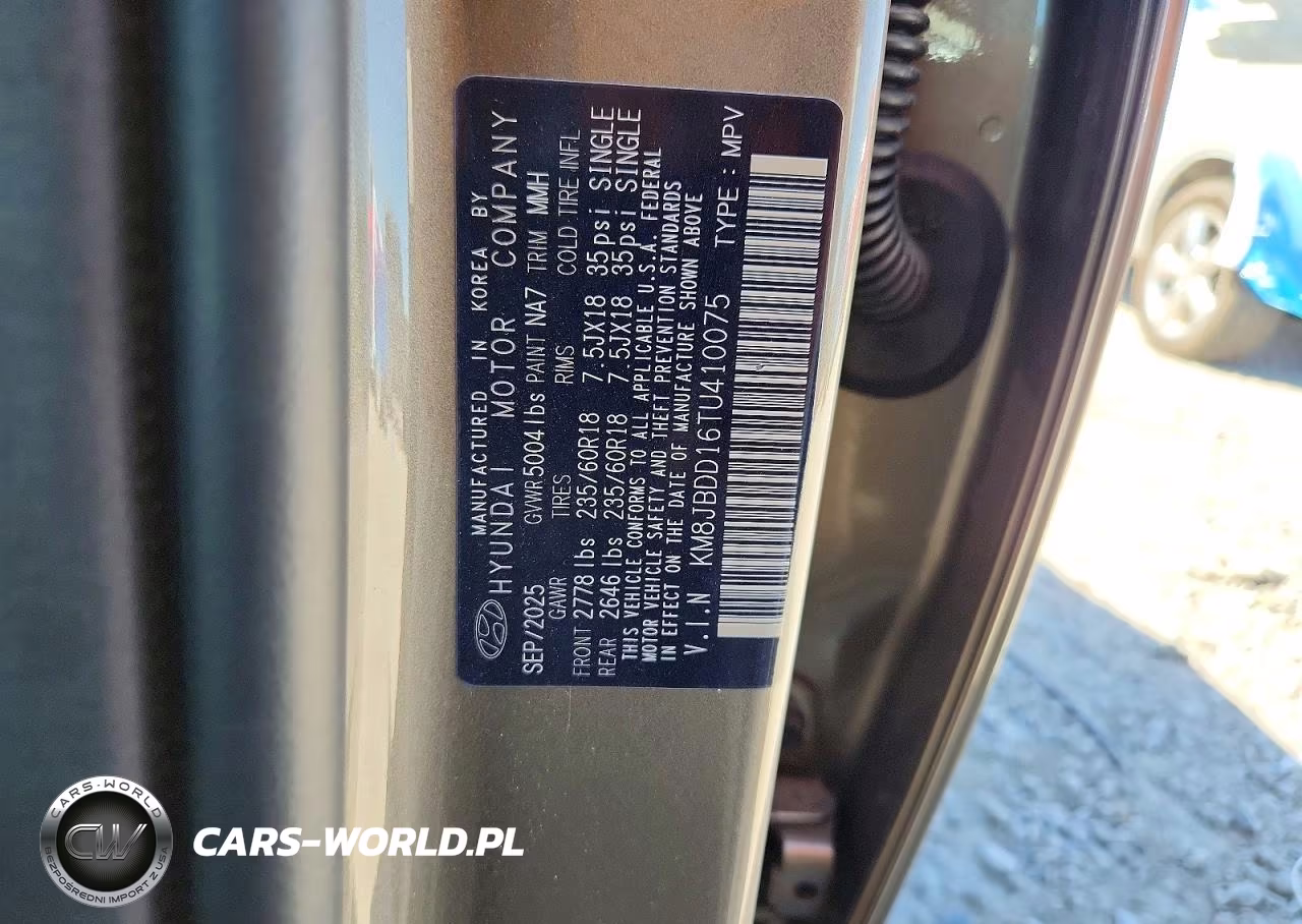 2026 Hyundai Tucson Sel VIN:KM8JBDD16TU410075 - 13
