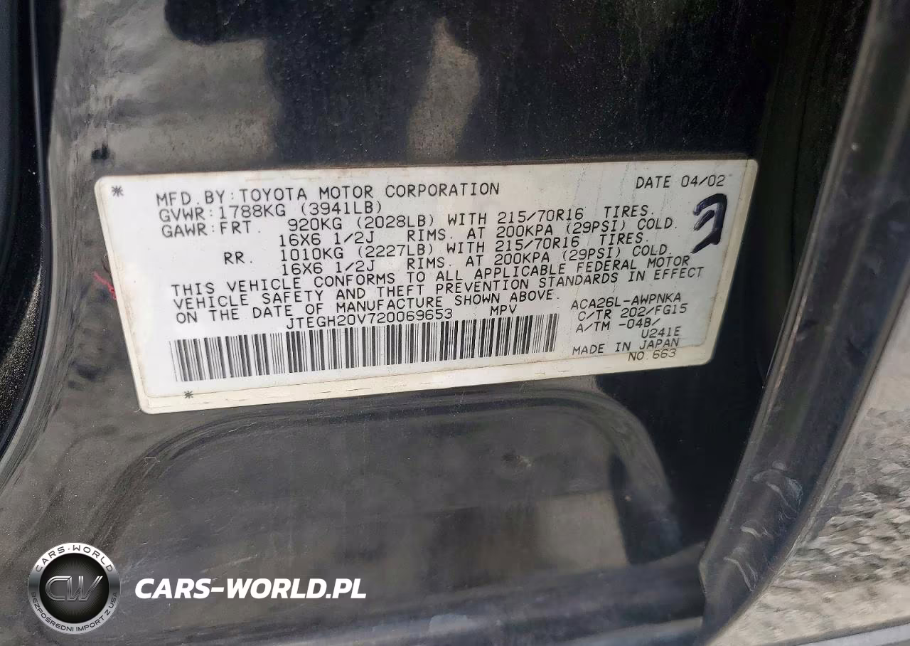 2002 Toyota Rav4 Base VIN:JTEGH20V720069653 - 12
