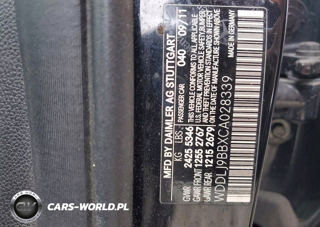 2012 Mercedes-Benz Cls 550 4Matic VIN:WDDLJ9BBXCA028339 - 12