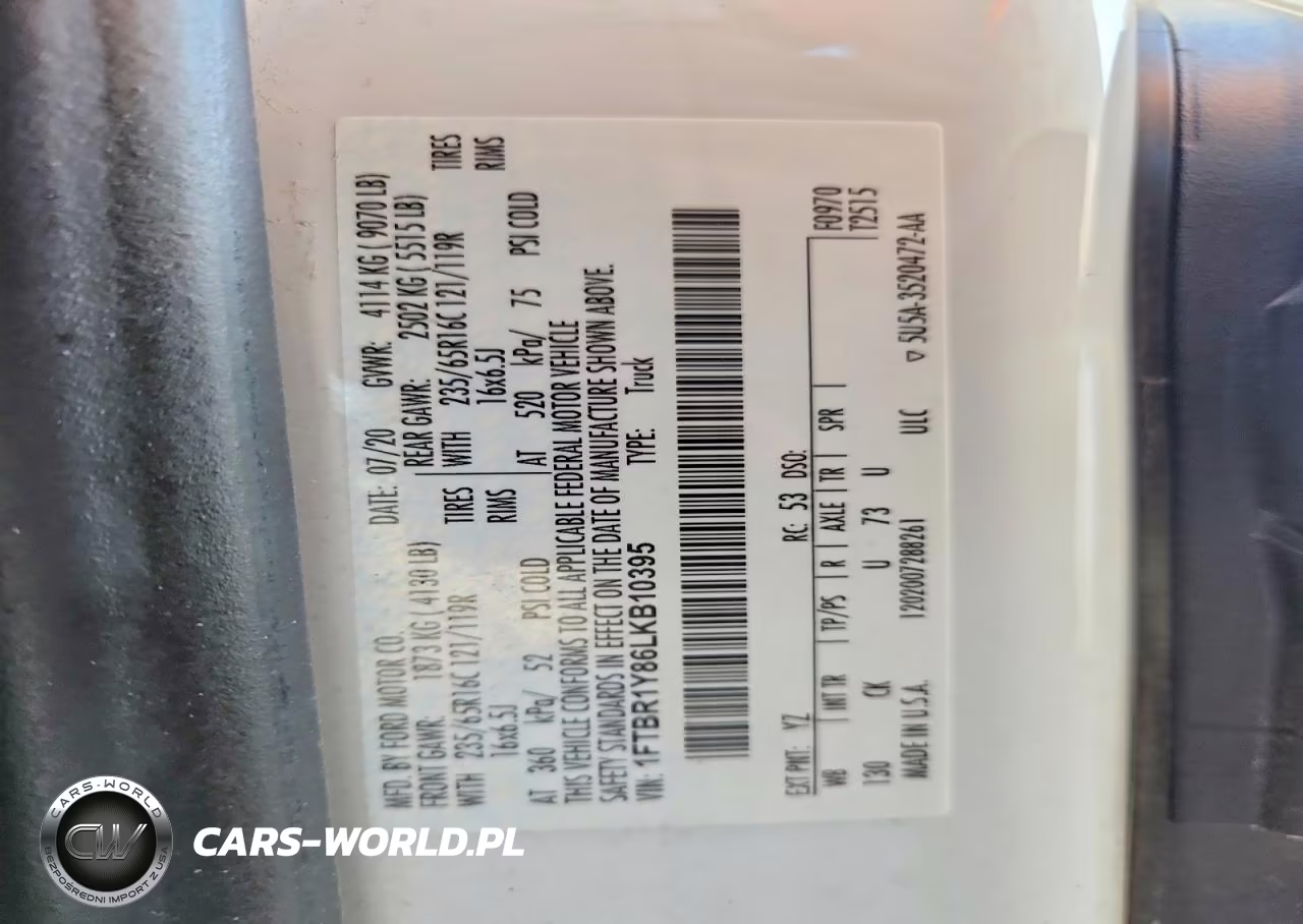 2020 Ford Transit 250 Delivery Van VIN:1FTBR1Y86LKB10395 - 13