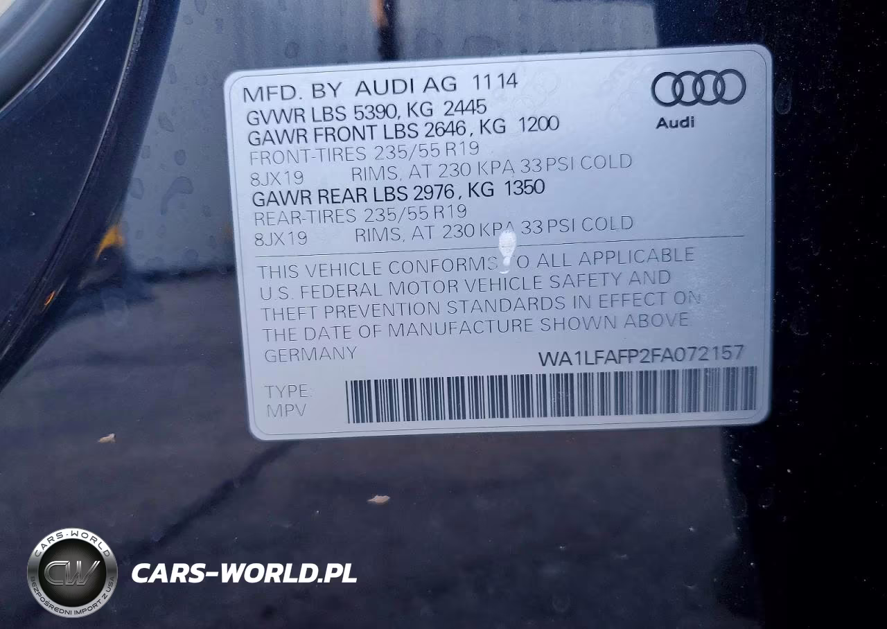 2015 Audi Q5 Premium Plus VIN:WA1LFAFP2FA072157 - 12