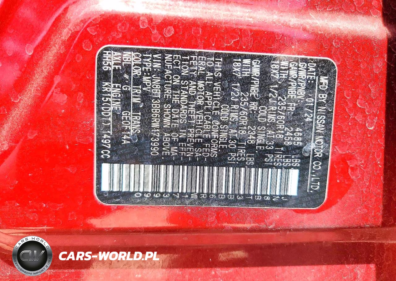 2024 Nissan Rogue Sv VIN:JN8BT3BB6RW173990 - 13