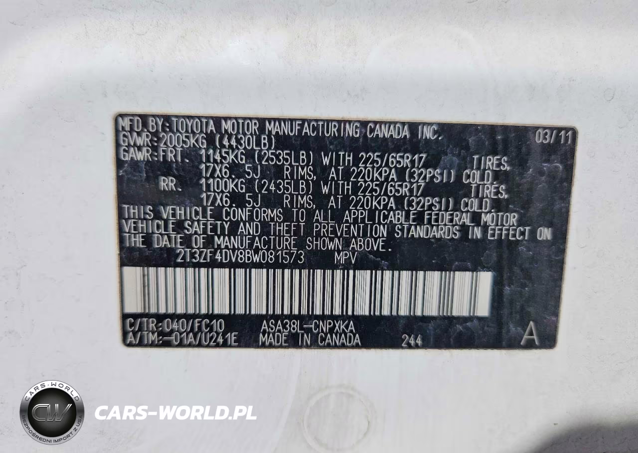 2011 Toyota Rav4 Base VIN:2T3ZF4DV8BW081573 - 14