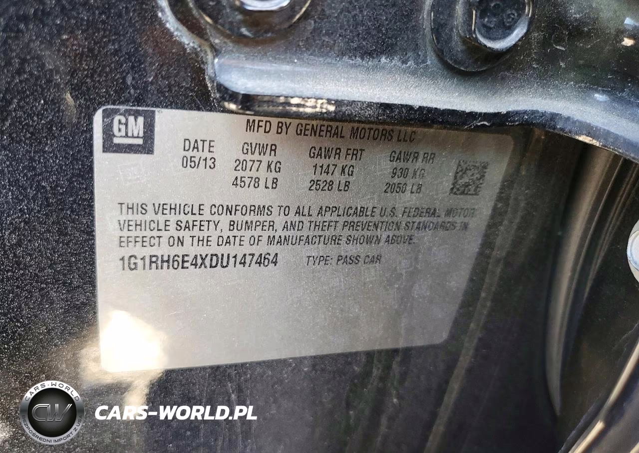 2013 Chevrolet Volt VIN:1G1RH6E4XDU147464 - 13