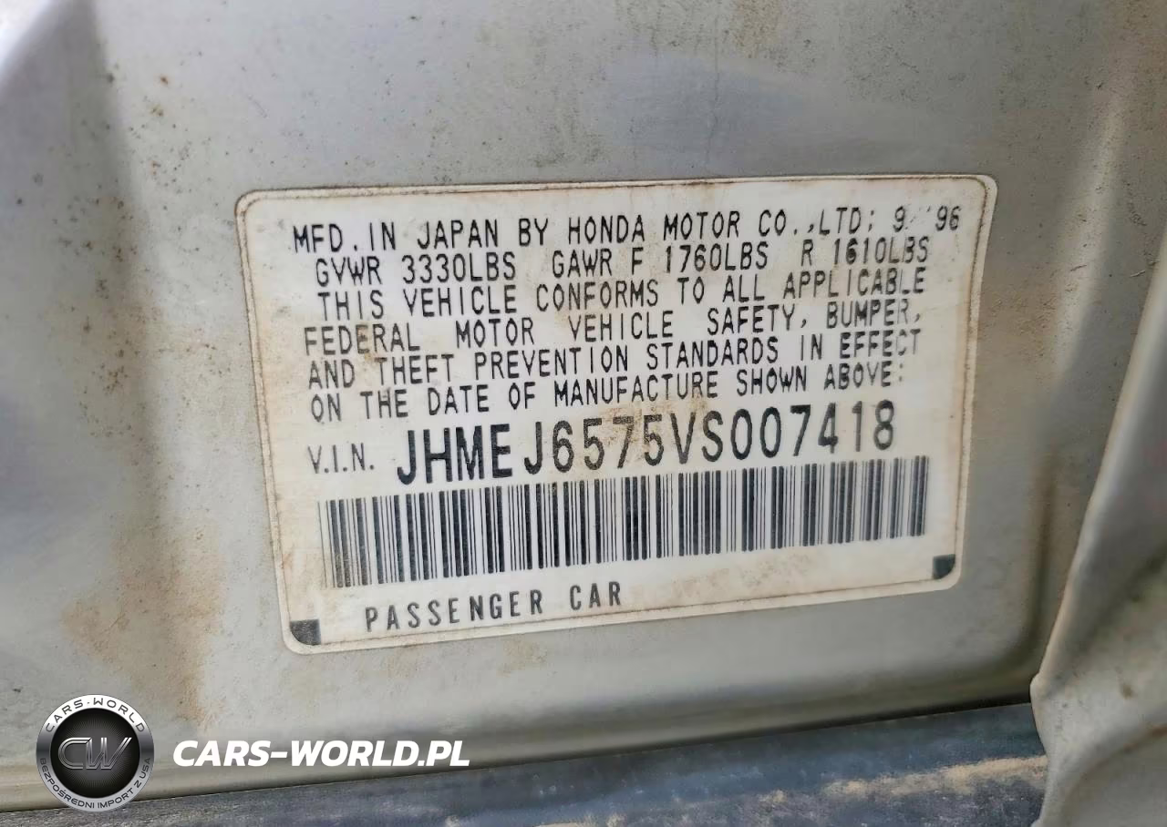 1997 Honda Civic Lx VIN:JHMEJ6575VS007418 - 12