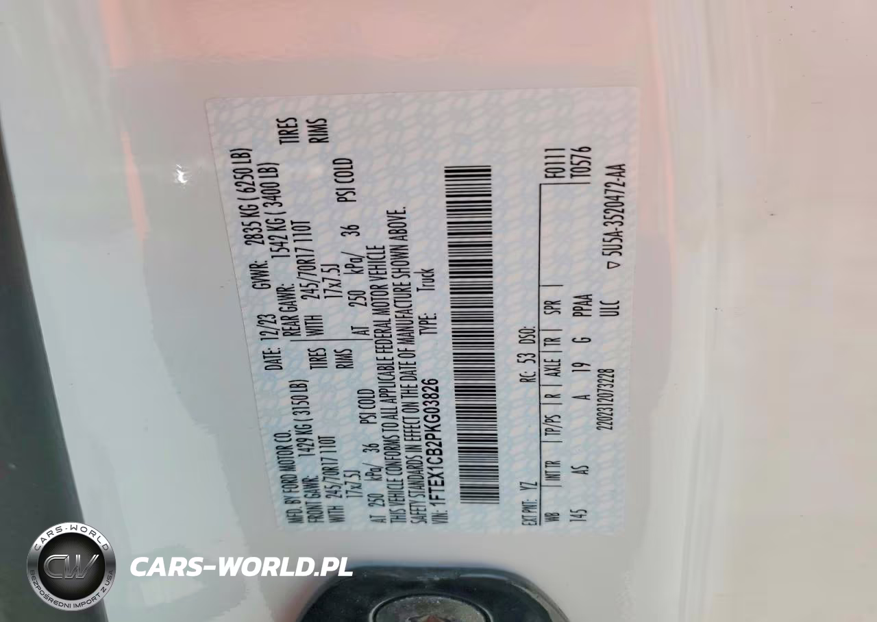 2023 Ford F150 Super Cab VIN:1FTEX1CB2PKG03826 - 12