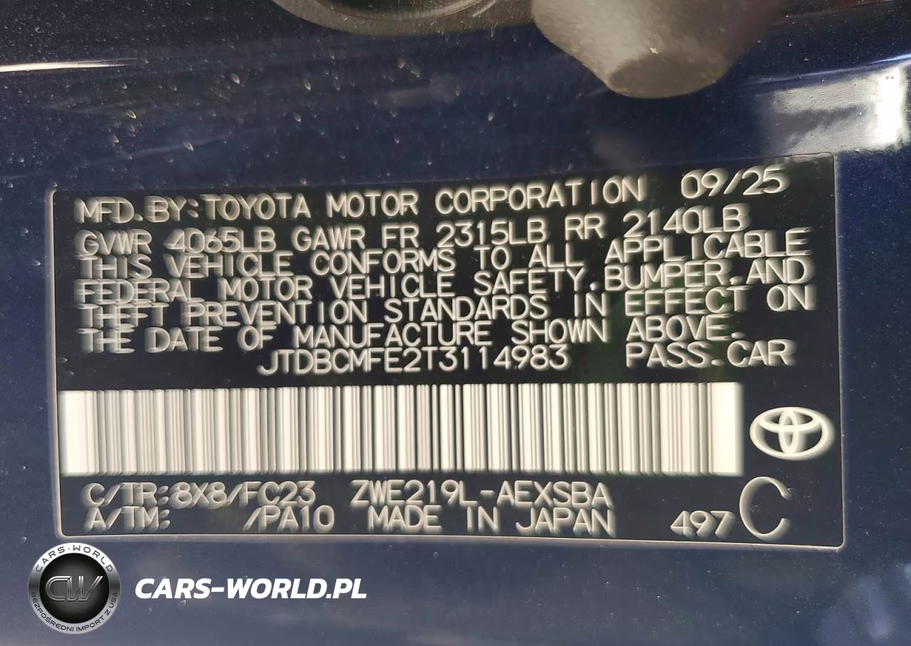 2026 Toyota Corolla Hybrid Se VIN:JTDBCMFE2T3114983 - 12