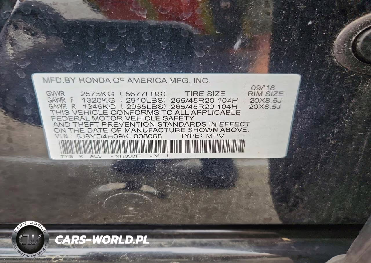 2019 Acura Mdx A-Spec VIN:5J8YD4H09KL008068 - 13