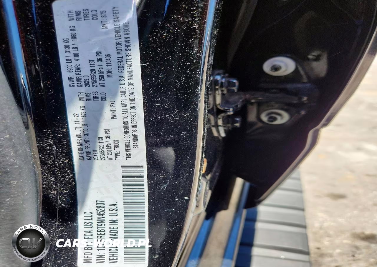 2022 Ram 1500 Big Horn VIN:1C6RREBT9NN452807 - 12