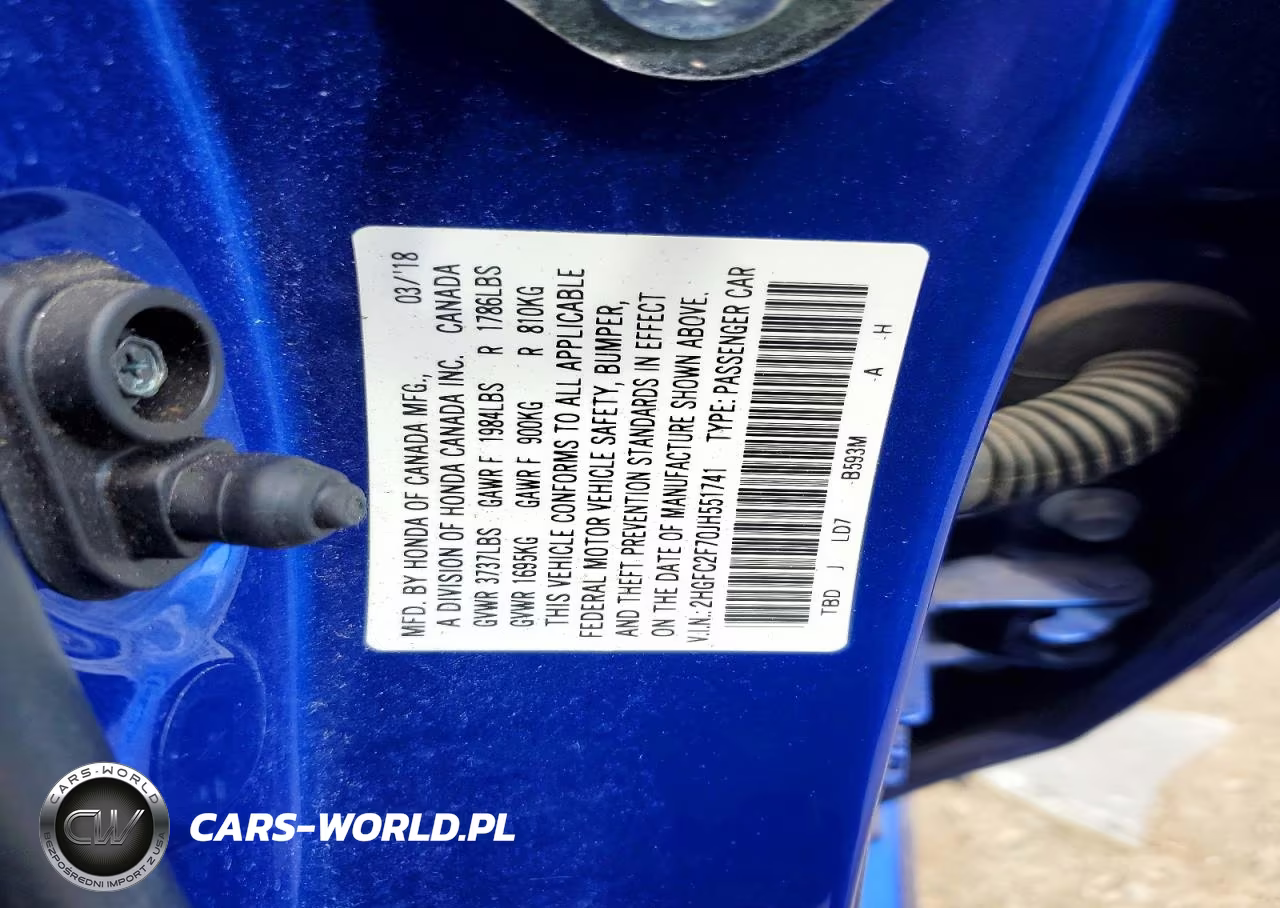 2018 Honda Civic Ex VIN:2HGFC2F70JH551741 - 12