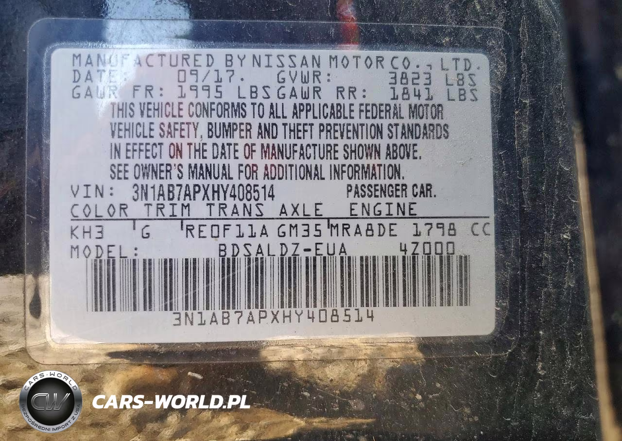 2017 Nissan Sentra Sv VIN:3N1AB7APXHY408514 - 12