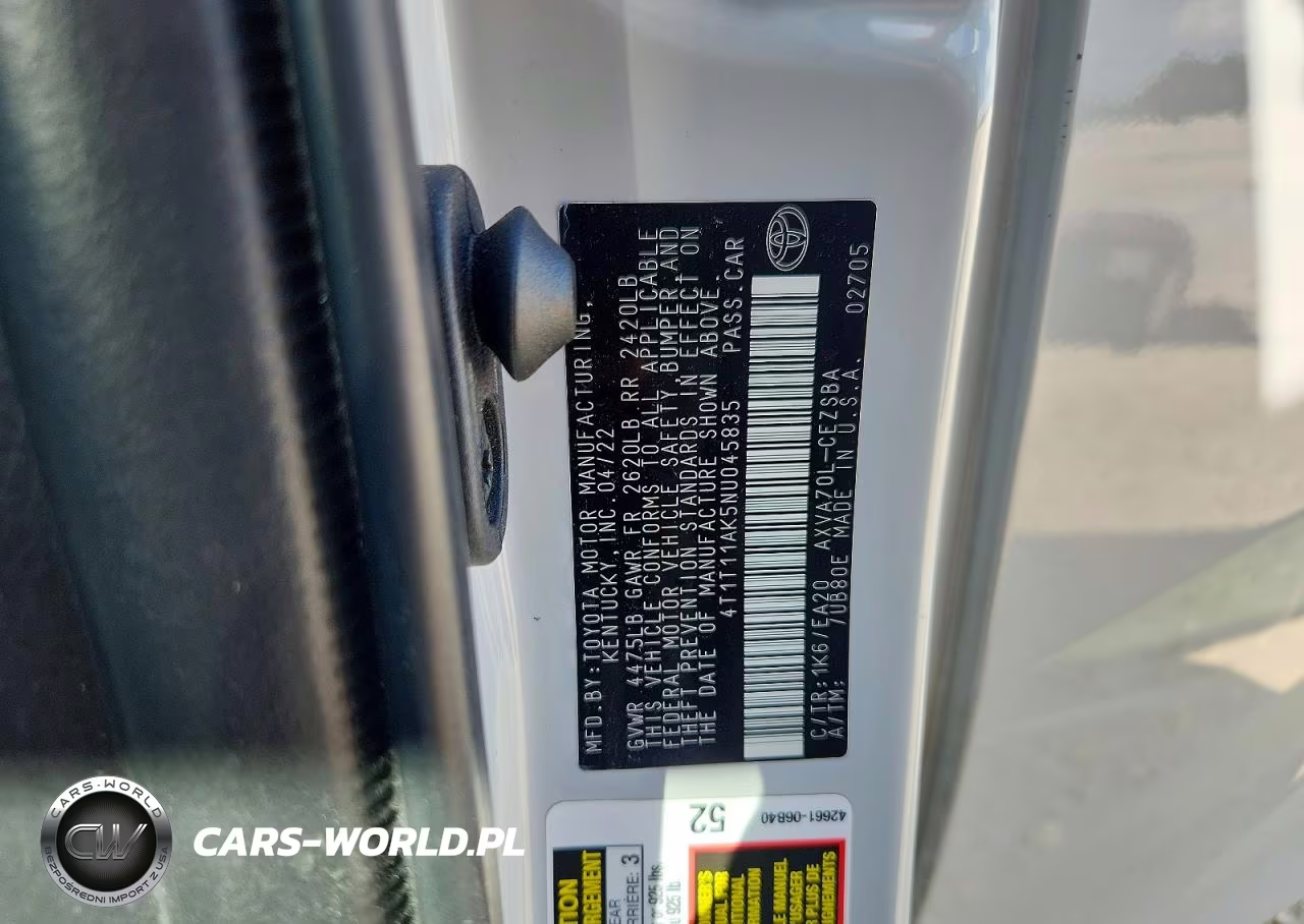 2022 Toyota Camry Se VIN:4T1T11AK5NU045835 - 12