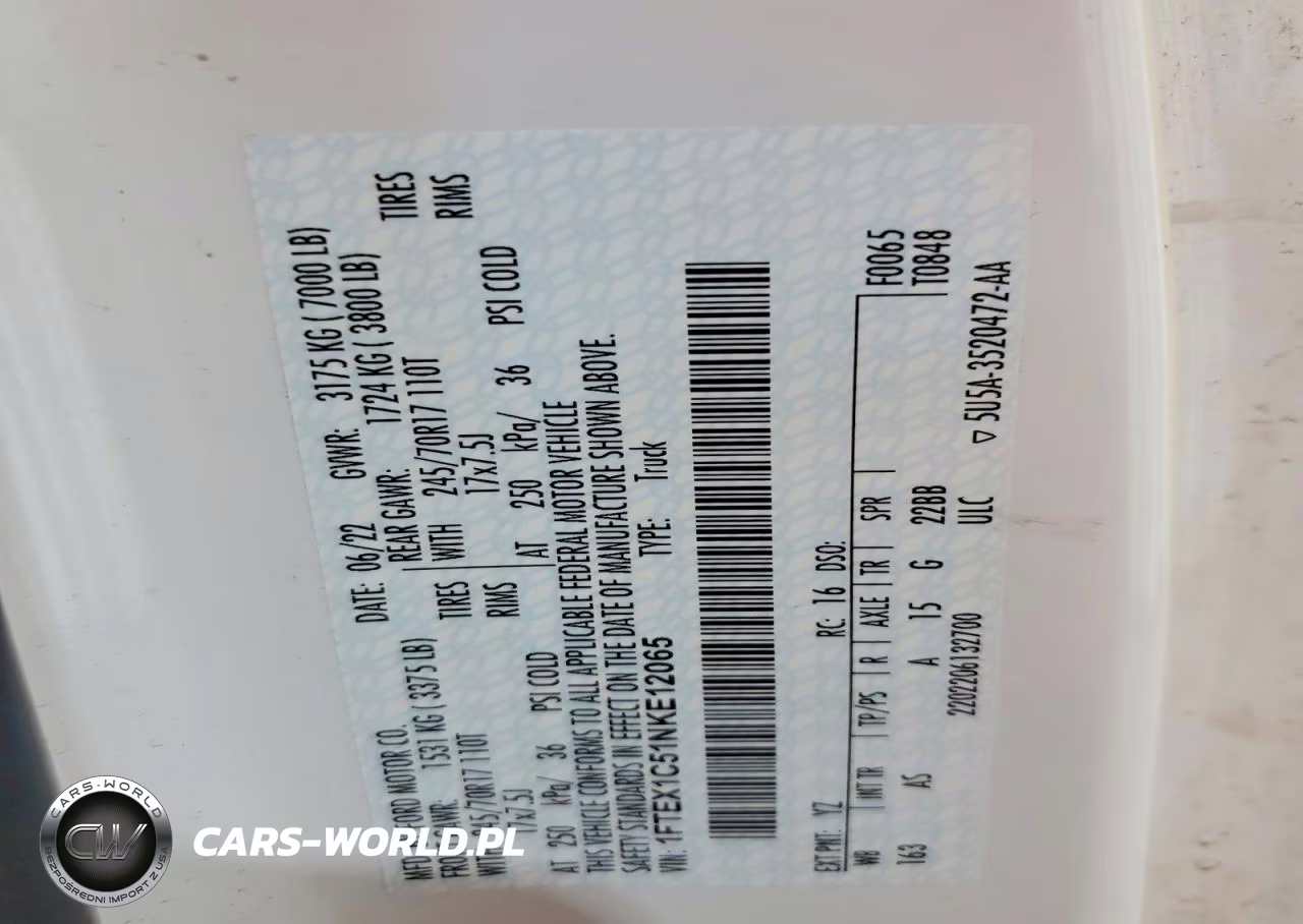 2022 Ford F150 Super Cab VIN:1FTEX1C51NKE12065 - 12