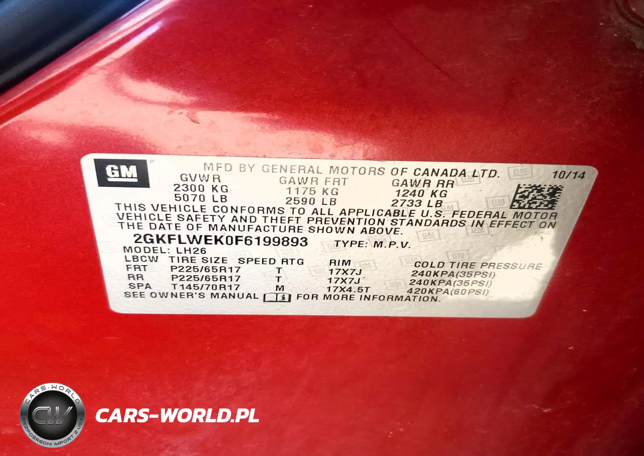2015 GMC Terrain Sle VIN:2GKFLWEK0F6199893 - 13