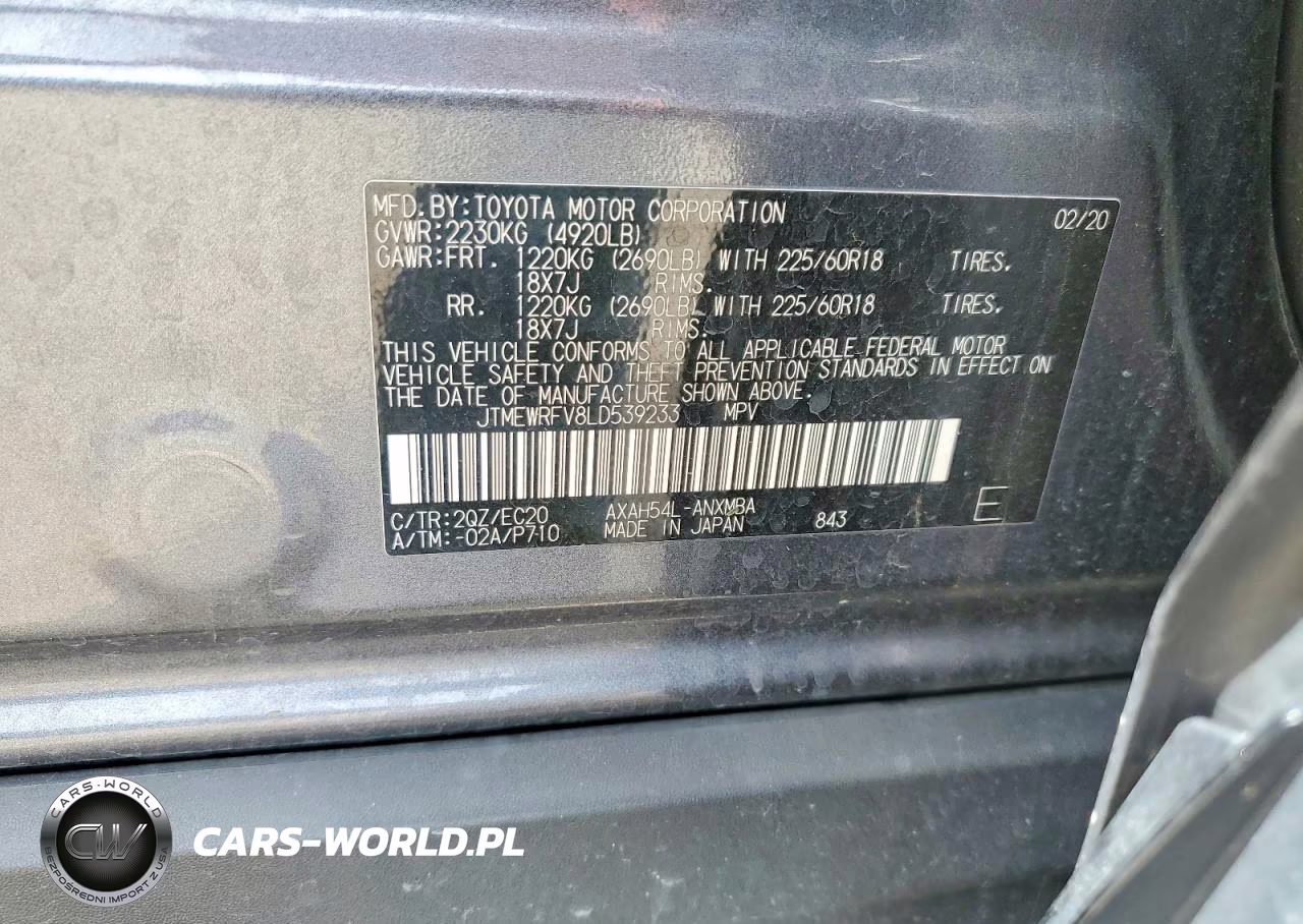 2020 Toyota Rav4 Xse VIN:JTMEWRFV8LD539233 - 12