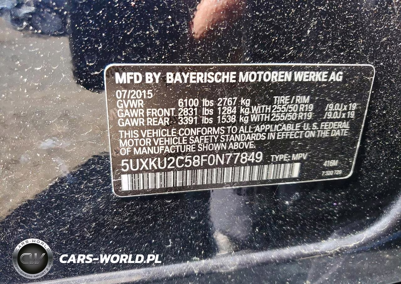 2015 BMW X6 xDrive35I VIN:5UXKU2C58F0N77849 - 13