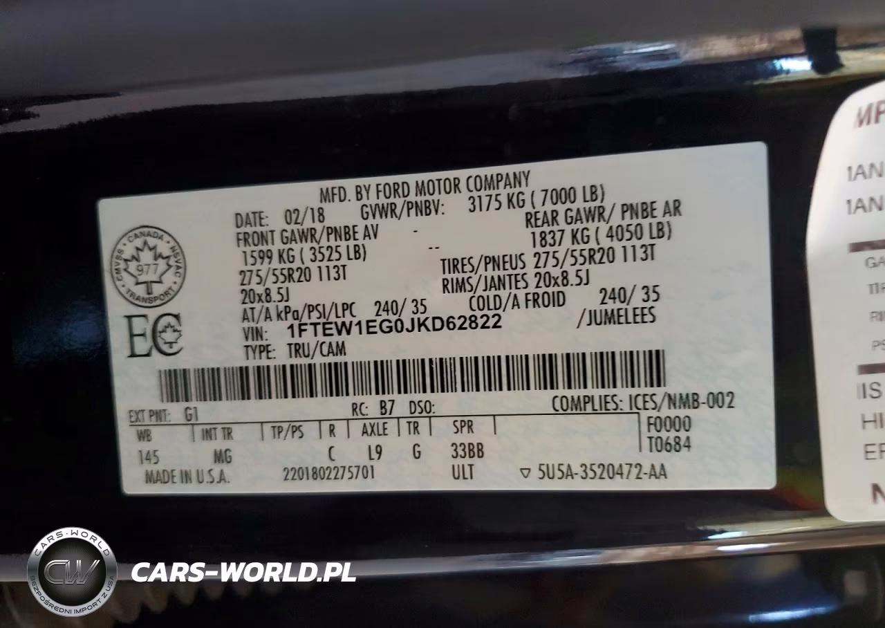 2018 Ford F150 Supercrew VIN:1FTEW1EG0JKD62822 - 12