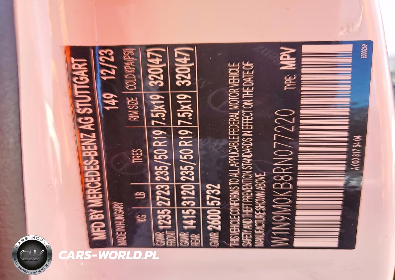 2024 Mercedes-Benz Eqb 300 4Matic VIN:W1N9M0KB8RN077220 - 14