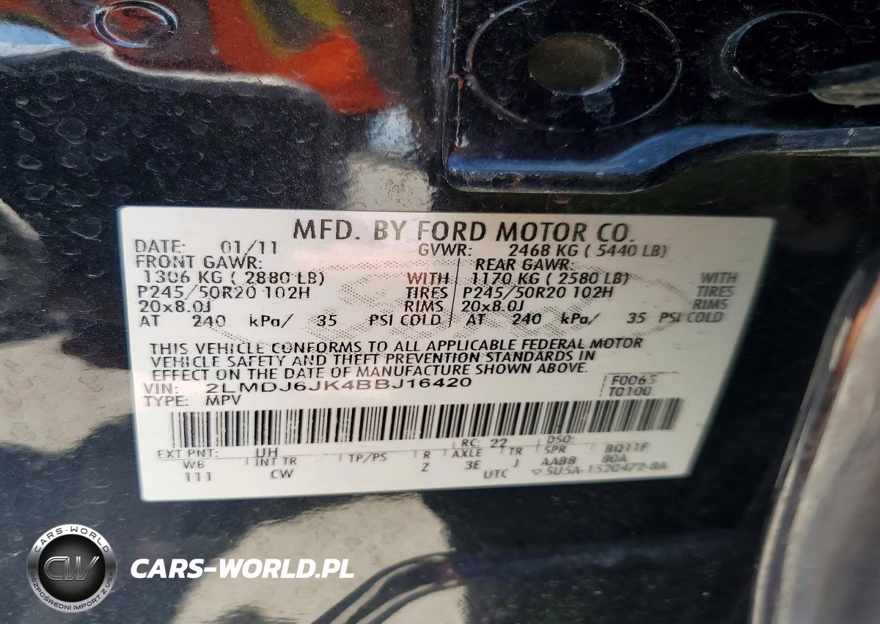 2011 Lincoln Mkx VIN:2LMDJ6JK4BBJ16420 - 14