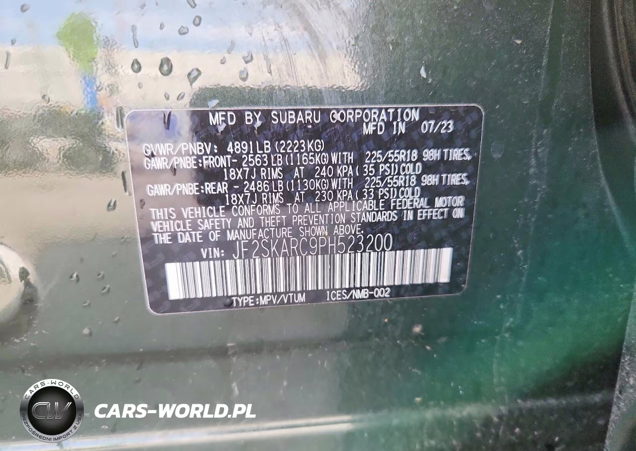 2023 Subaru Forester Touring VIN:JF2SKARC9PH523200 - 14