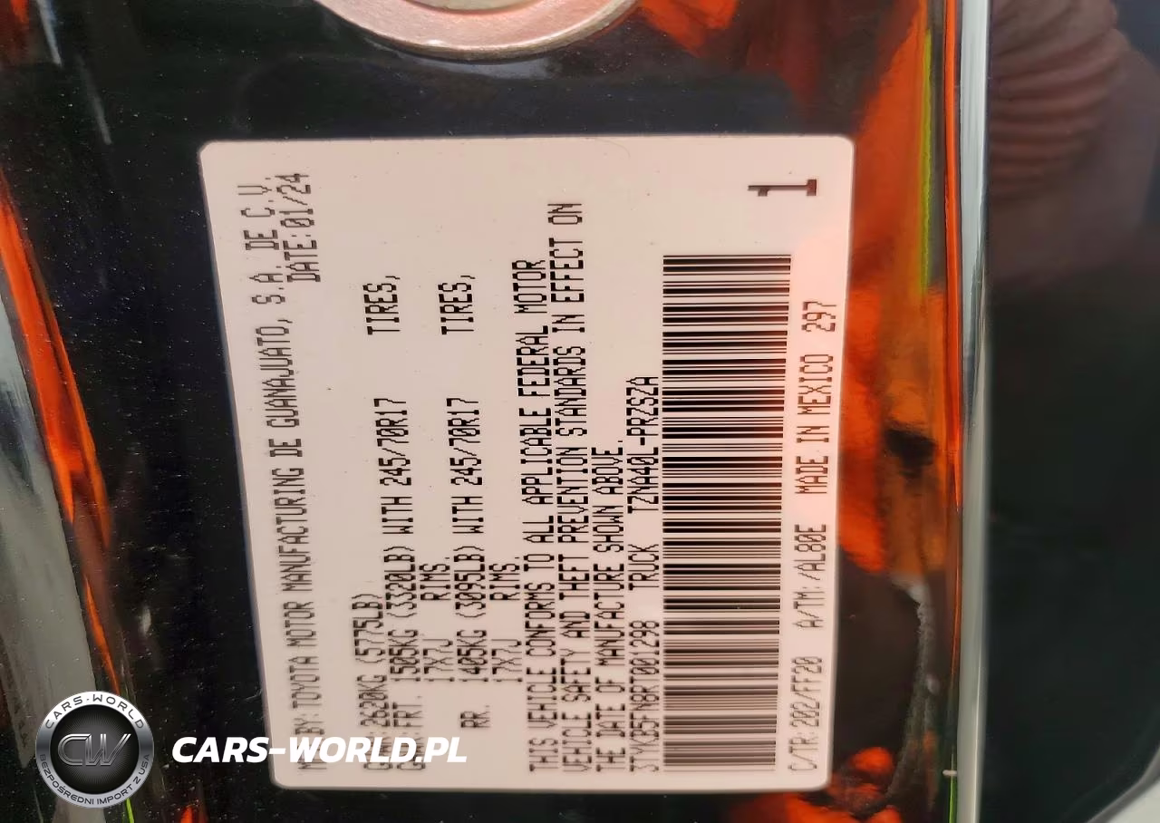 2024 Toyota Tacoma Double Cab VIN:3TYKB5FN8RT001298 - 12
