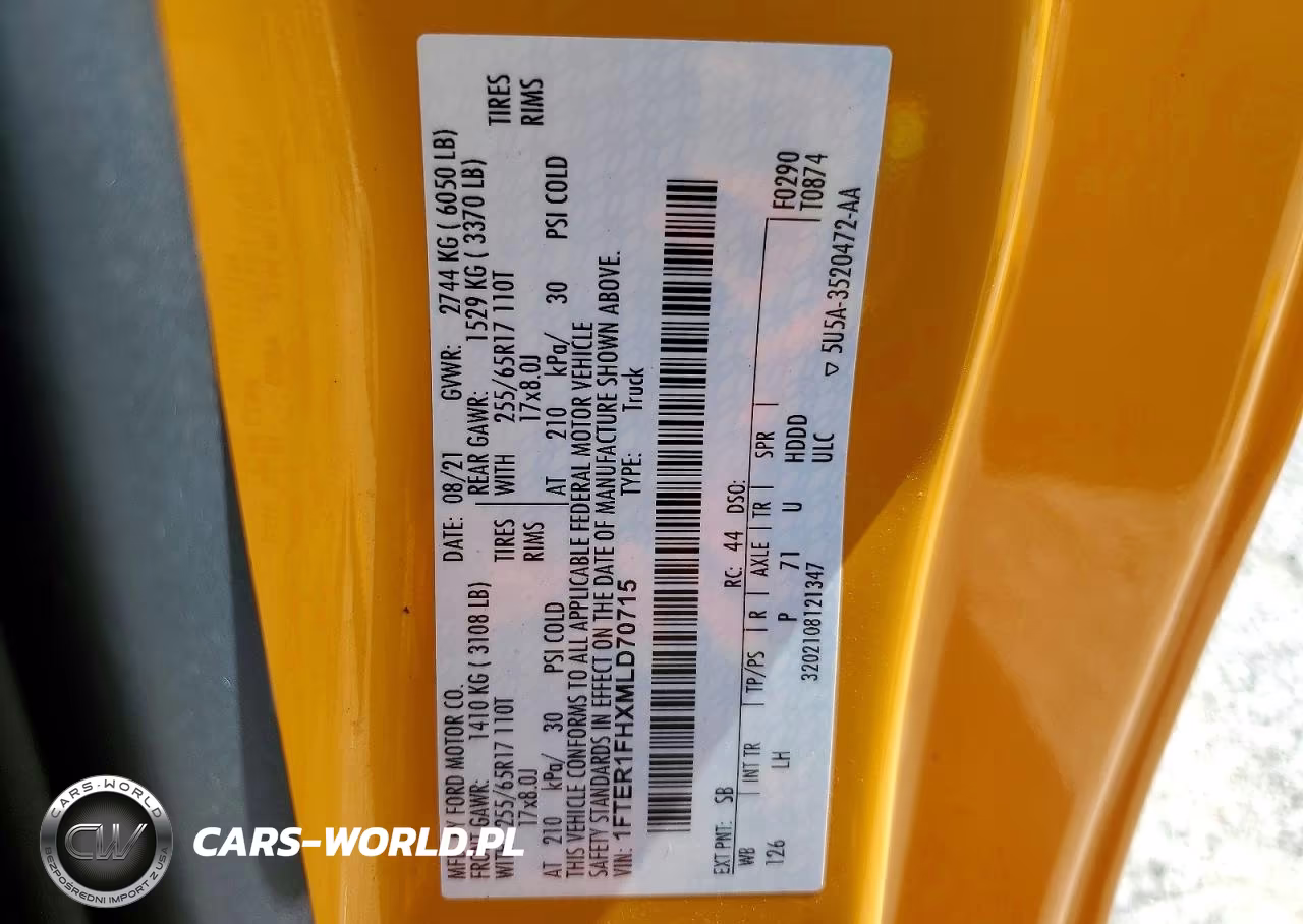 2021 Ford Ranger Xl VIN:1FTER1FHXMLD70715 - 13