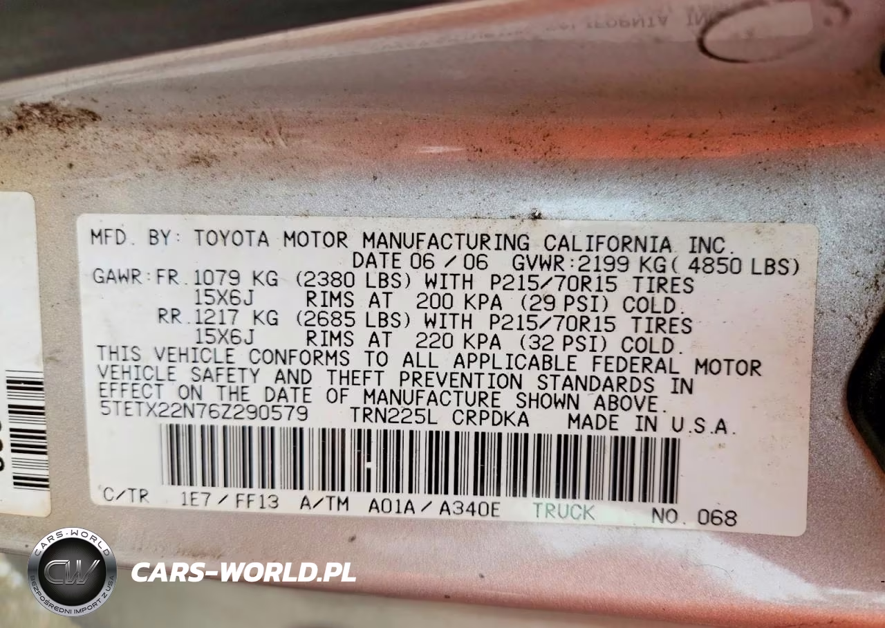 2006 Toyota Tacoma Access Cab VIN:5TETX22N76Z290579 - 12