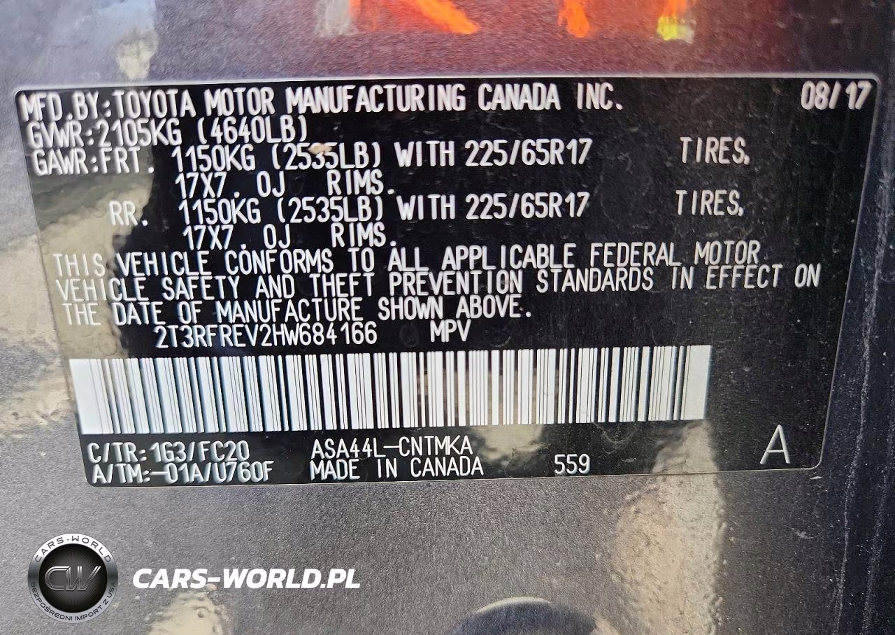 2017 Toyota Rav4 Xle VIN:2T3RFREV2HW684166 - 14
