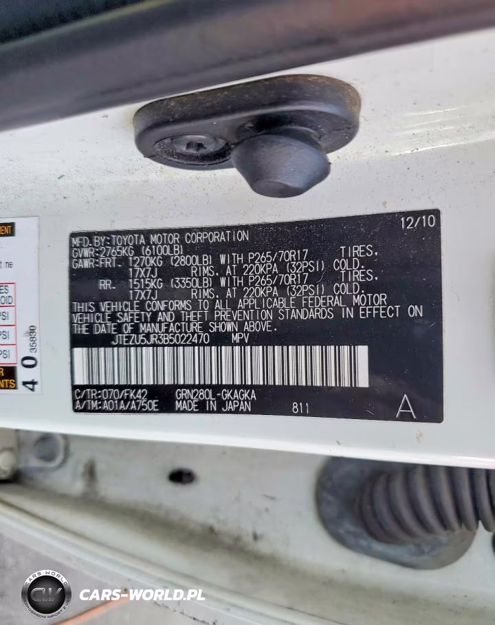 2011 Toyota 4Runner Sr5 VIN:JTEZU5JR3B5022470 - 12