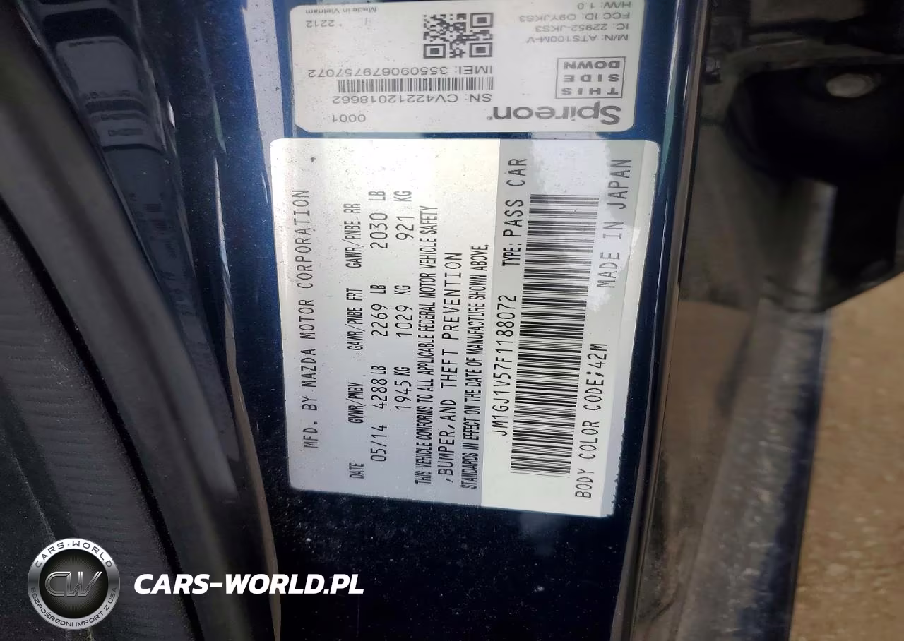 2015 Mazda 6 Touring VIN:JM1GJ1V57F1188072 - 12