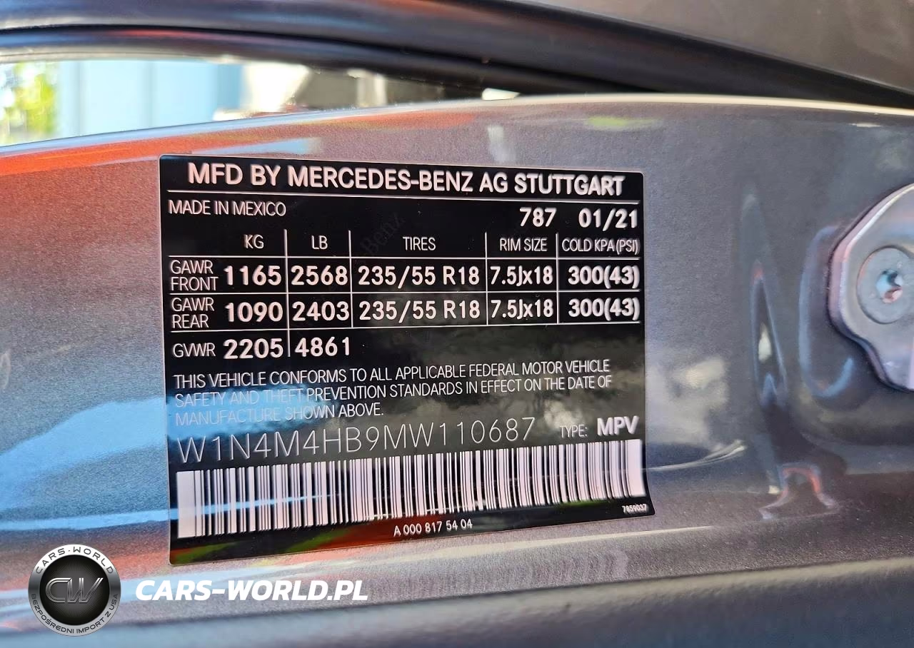 2021 Mercedes-Benz Glb 250 4Matic VIN:W1N4M4HB9MW110687 - 13