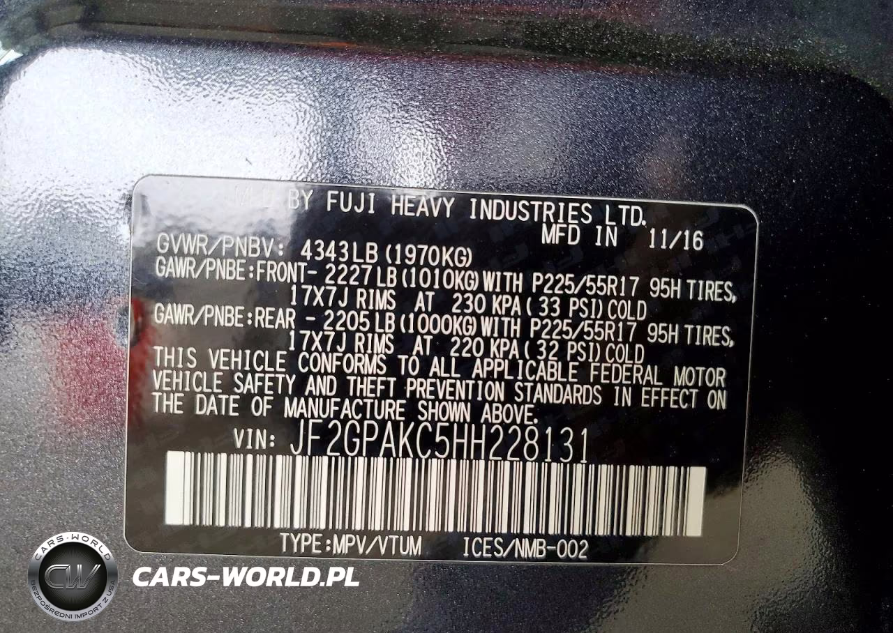 2017 Subaru Crosstrek Limited VIN:JF2GPAKC5HH228131 - 12
