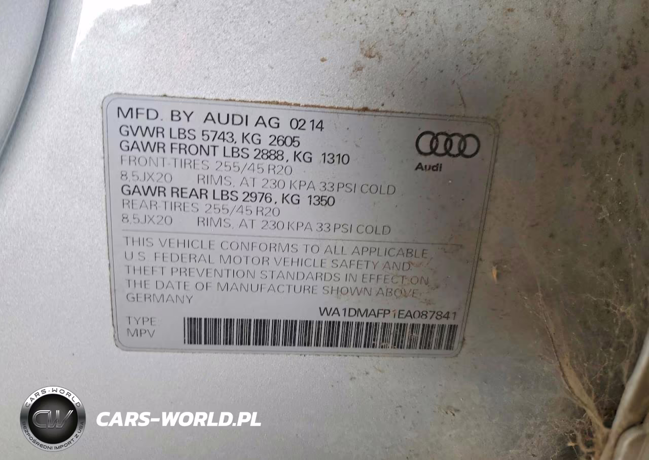 2014 Audi Q5 Tdi Premium Plus VIN:WA1DMAFP1EA087841 - 13
