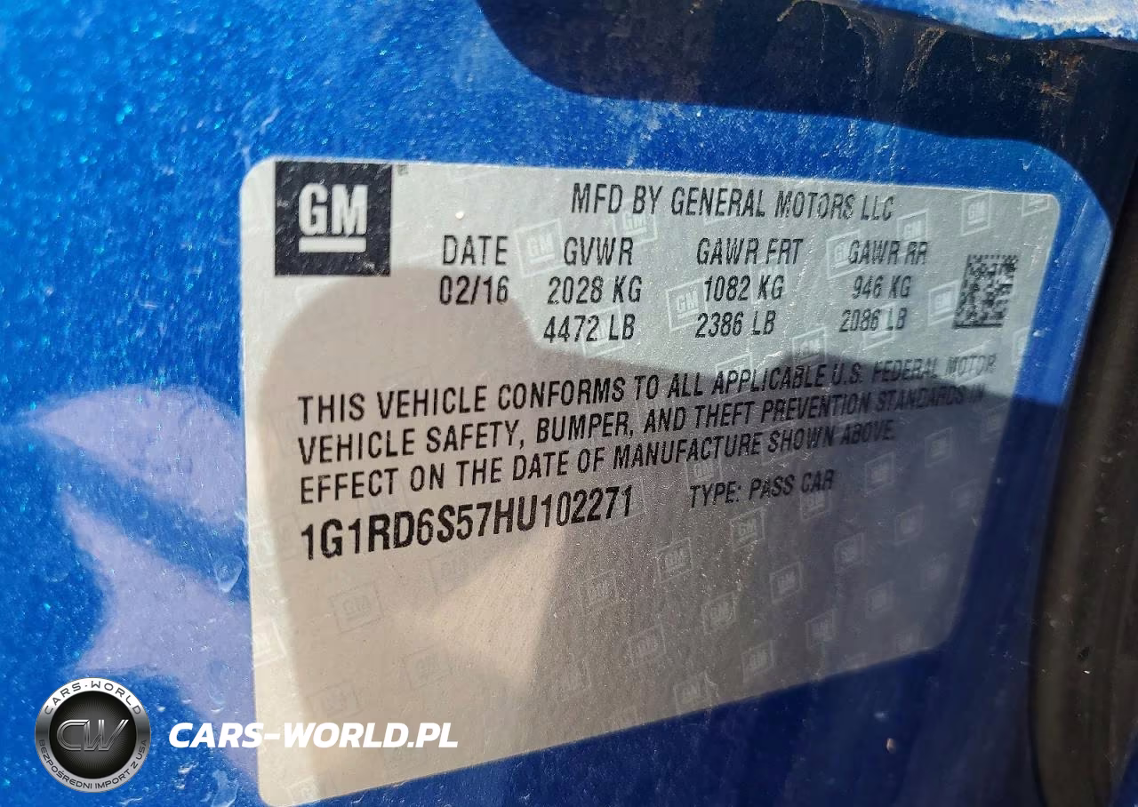 2017 Chevrolet Volt Premier VIN:1G1RD6S57HU102271 - 12
