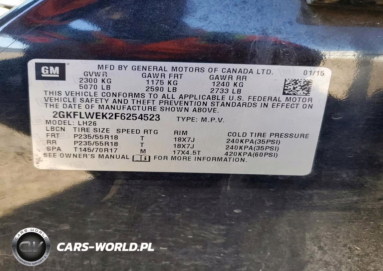 2015 GMC Terrain Sle VIN:2GKFLWEK2F6254523 - 12
