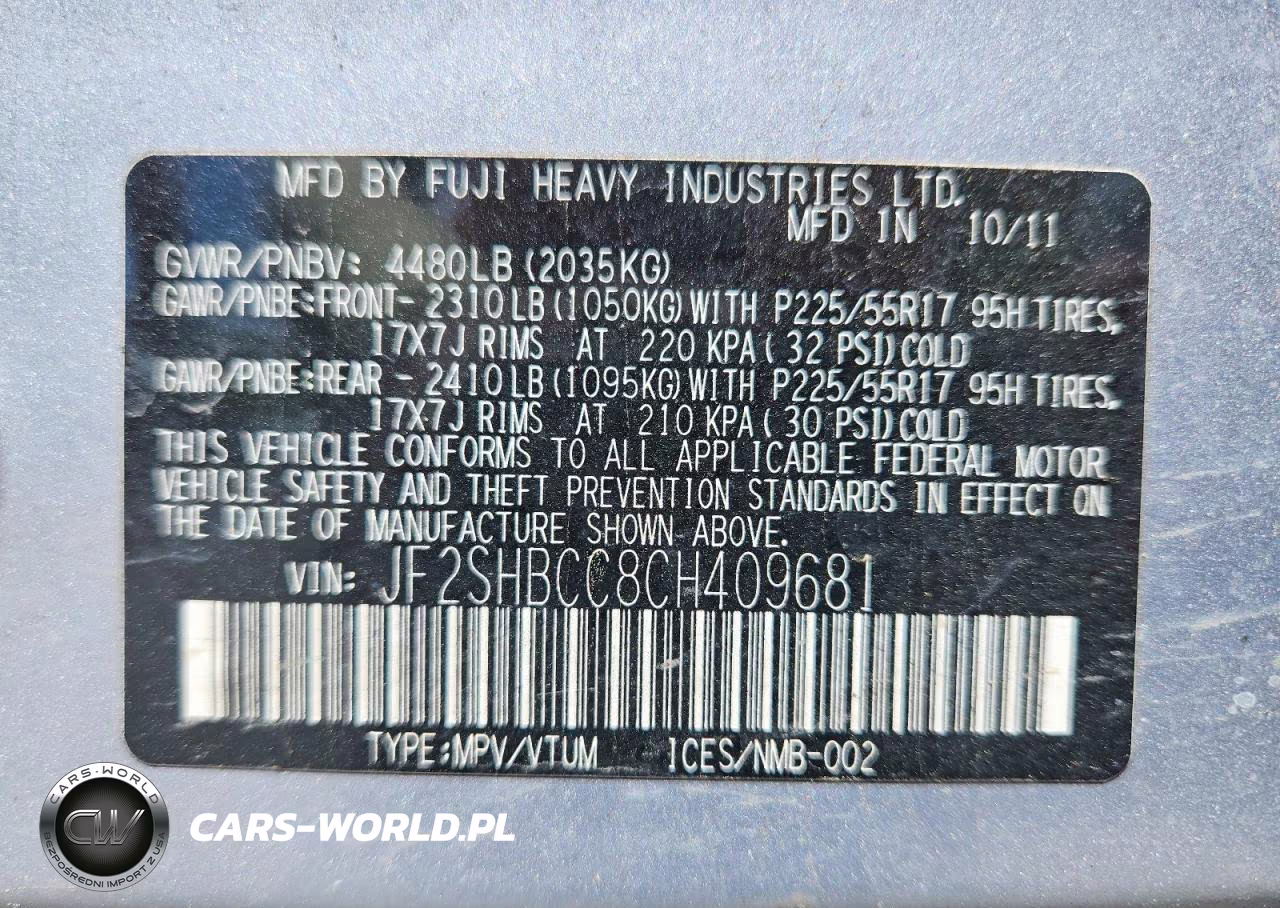 2012 Subaru Forester 2.5X Premium VIN:JF2SHBCC8CH409681 - 13