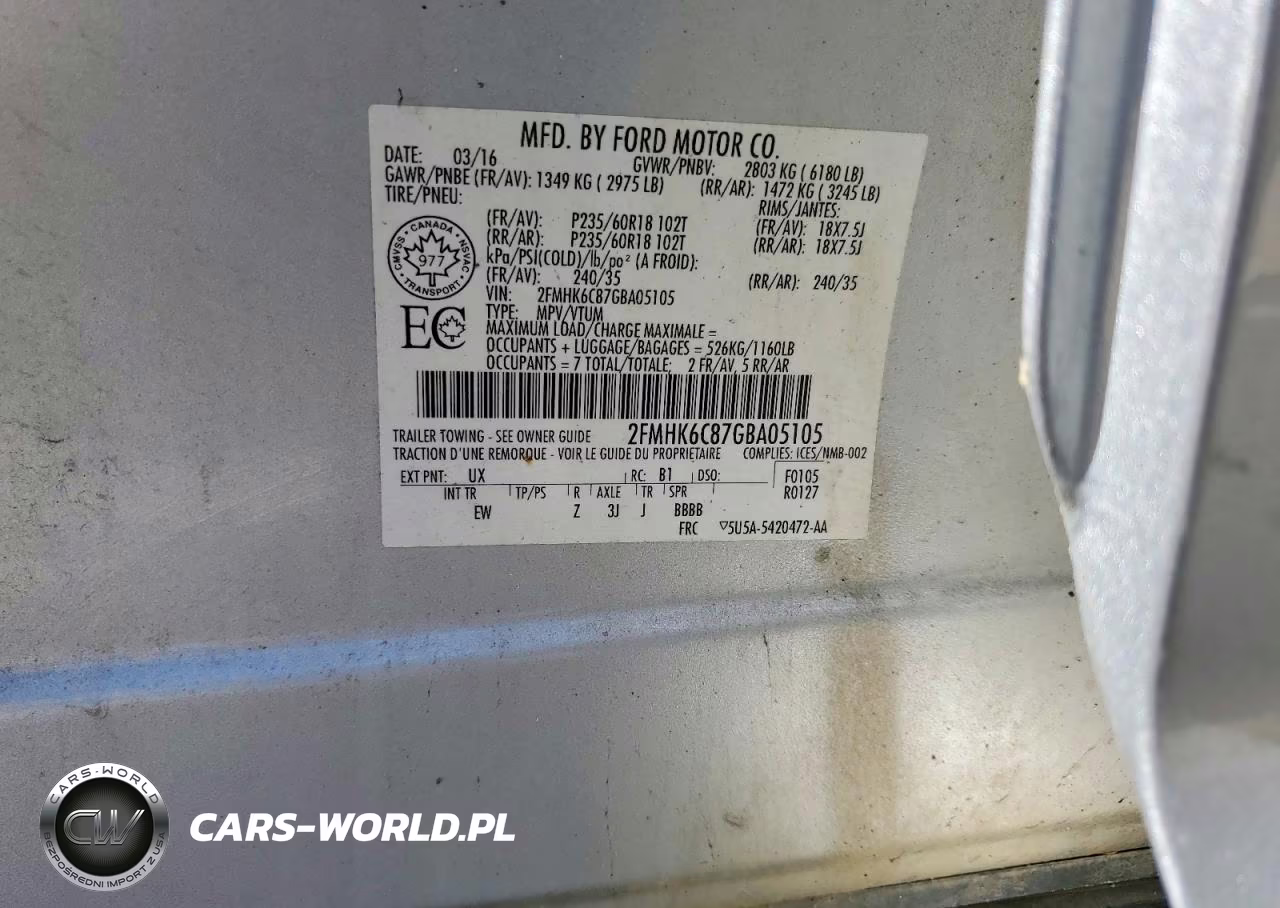 2016 Ford Flex Sel VIN:2FMHK6C87GBA05105 - 13